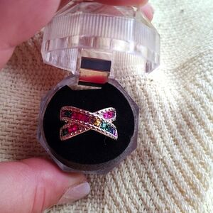 Multicolor Gemstone Silver Ring